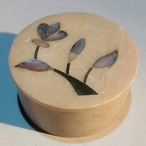 Vintage round soapstone - vintage,