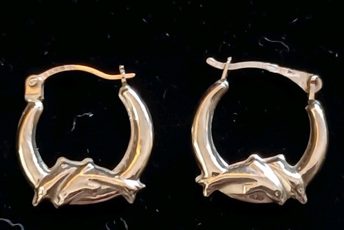 9ct gold hoop earrings - hoop, ft