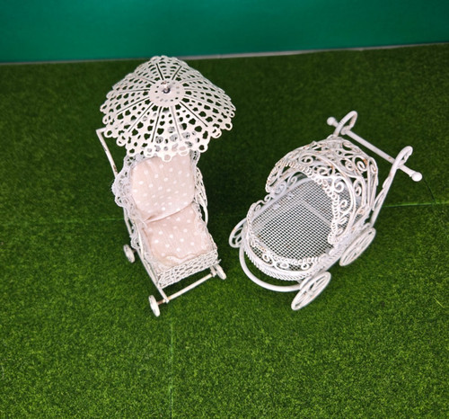 White ornate metal push - ornate,