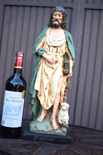 Antique large chalk statue - , of