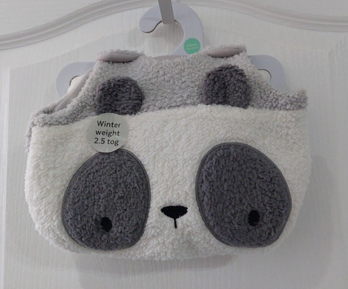 Baby unisex grey white panda - unisex,