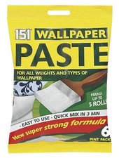 5 Rolls Extra Strong Wallpaper Adhesive Paste Super Stick Wall Paper Paste