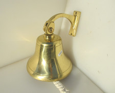 Large Brass Wall Bell Ship