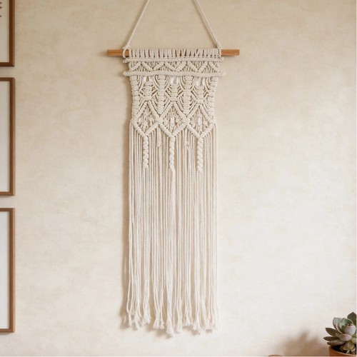 Boho woven wall hanging - woven,