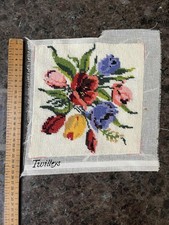 Vintage Tapestry Needlepoint Twilleys Handmade Complete Unframed Cottage Craft