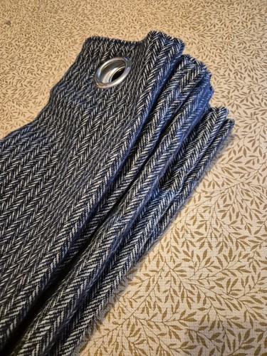 Redoute navy herringbone - redoute,