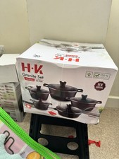 12 Pcs Cookware Granite Die Cast Pot