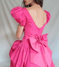 1980s Vintage Puff Sleeve Prom