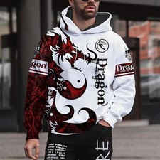 Men’s Dragon 3D Print Hoodie