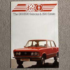 FSO 1300 & 1500 1983-1986 UK Market Foldout Sales Brochure Saloon & Estate 125p