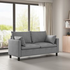 2 Seater Linen Fabric Loveseat