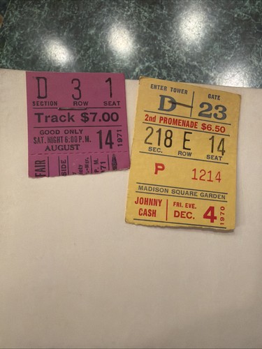 Johnny cash ticket stub - johnny,