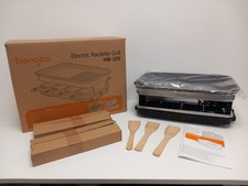 HENGBO HB-105 1500W Non-Stick Raclette Indoor Grill In Black/Silver BRAND NEW