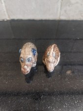 2 Vintage Wade Whimsies  Flintstones Bronti Dinosaurs Collectable Retired 