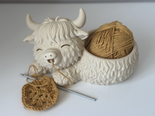Highland cow yarn bowl 3d - highland,