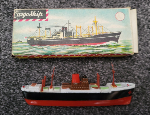 Vintage cargo ship - cargo,