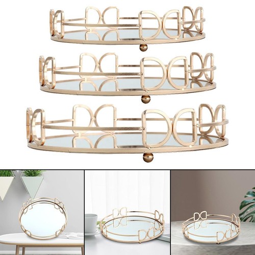 Round plate mirror decorative - plate,