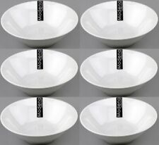 6 x White 7 Inch Coupe Porcelain Dinner Serving Bowls Soup Pasta Salad Side Dish