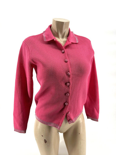 1970s pink cardigan silver - pink,