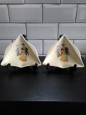 Pair of  collectable Vintage BESWICK 1950s HAPPY MORN Trinket / Pin Dishes