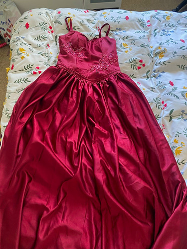Women burgundy satin - burgundy,