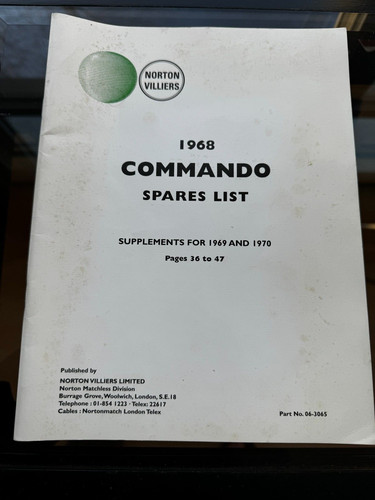 Norton 1968 commando spares - 1968,