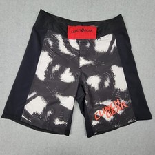 Clinch Gear MMA Shorts Men's 32 Black Red White Wrestling Jiu Jitsu