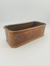Antique Small Copper Windowsill Ledge Flower Herb Trough Planter