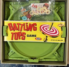 1968 Ideal Battling Tops Near Perfect Sealed Parts Rare Green Arena Never Played