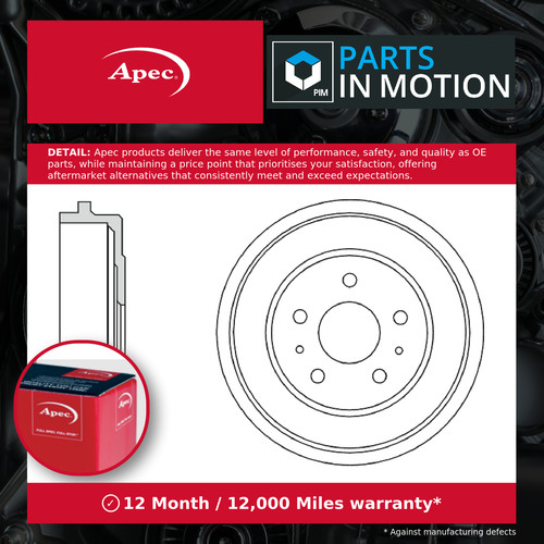 Brake drums fits - (pair,