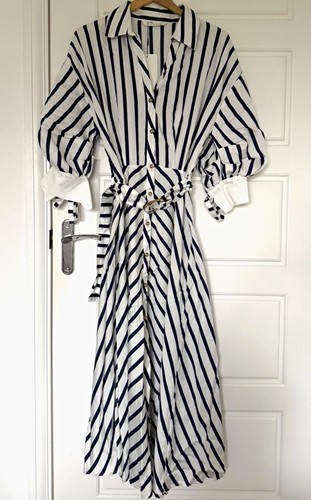 Zara white blue striped - zara,