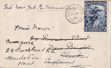 Transatlantic Mail: 1934 Plain Cover Carried 'RMS Mauretania' Montreal-Maidstone