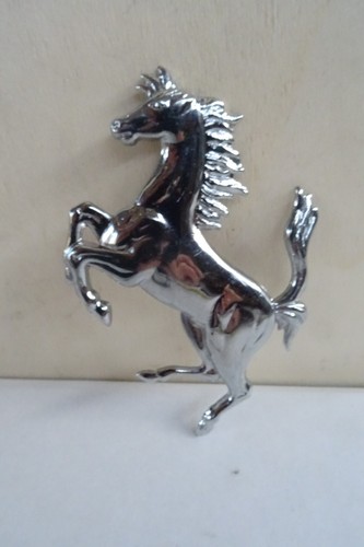 Ferrari emblem badge chrome