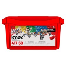 K’NEX Building Set - 417 Pieces, 50 Model Construction Kit with Storage Tub 