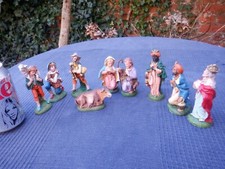 Vintage Italian Made Nativity Pieces - 9 Pieces NOT Complete Set