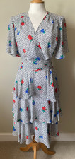 Vintage Gina Bacconi Creaziono Originali Ruffle Dress Size 8/10
