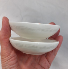 Two White Wedgwood British Airways Small Dipping Bowls. Measure 9 cm.