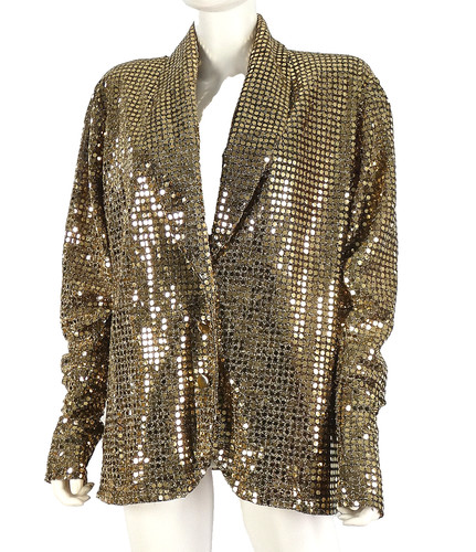 Gold sequin blazer - gold, jacket
