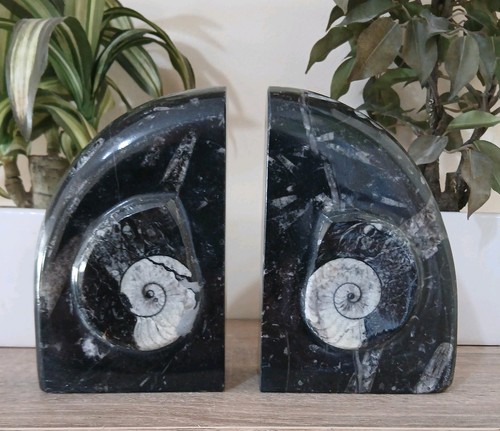 Black marble bookends - xl,