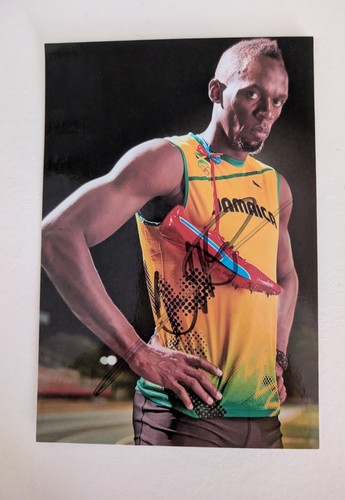 Signed photo usain - usain, bolt