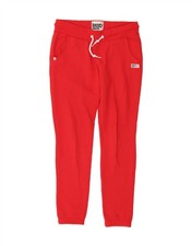 SUPERDRY Womens Tracksuit Trousers Joggers UK 12 Medium  Red CW02