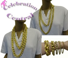 Gold Bling Gold Chain Gold Necklace Gold Bracelet Rapper Gangster Pimp Jewellery