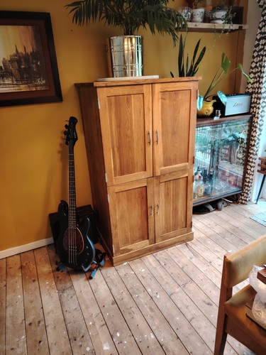 Oak hideaway computer desk - oak,
