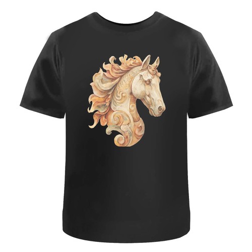 Wooden horse bust unisex - 'wooden,