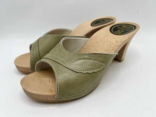 Vintage scholl wooden clogs - vintage,