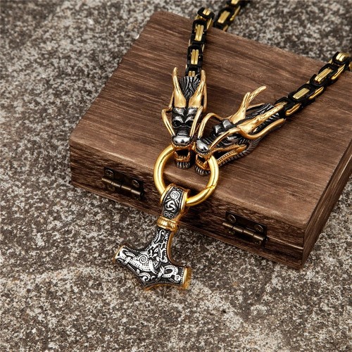 Men viking mjolnir - mjolnir, necklace