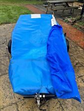 Oppie Optimist sailing dinghy with alluminium launching trolley