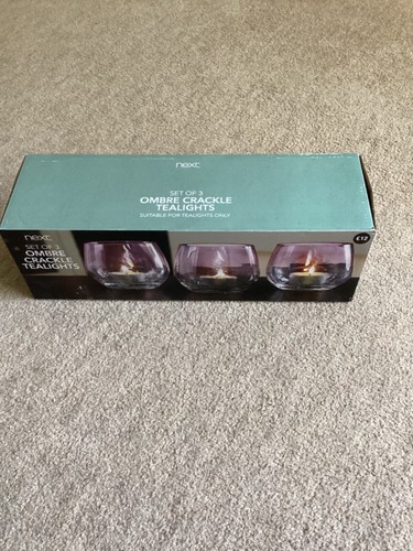 Next ombre crackle tealights - 3,