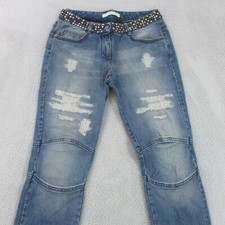 Ermanno Scervino Street Jeans Womens Size US 8 EUR 42 L30 Blue Slim Straight