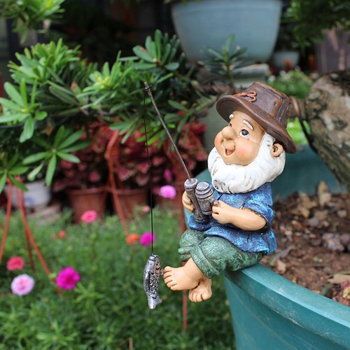 Fishing gnome lawn - fishing, garden